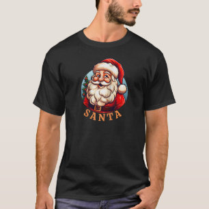 Retro Santa Retro Groovy Vintage Santa Claus Chris T-Shirt