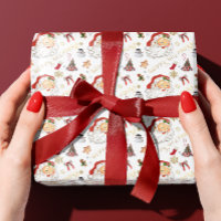 Retro Santa White and Red Everything Christmas