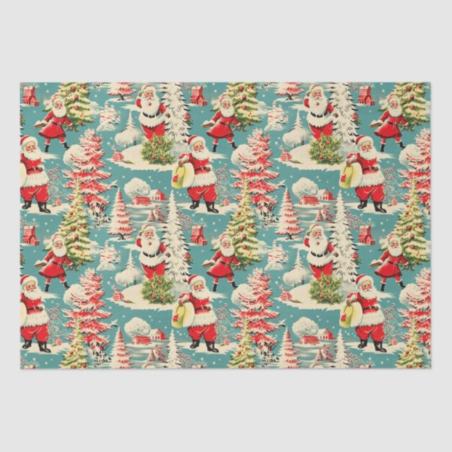 Retro Santa Wonderland 2 Tissue Paper (Front)