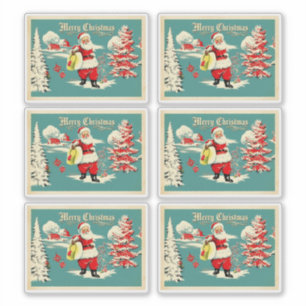 Retro Santa Wonderland Holiday Card