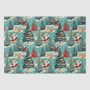 Retro Santa Wonderland Tissue Paper