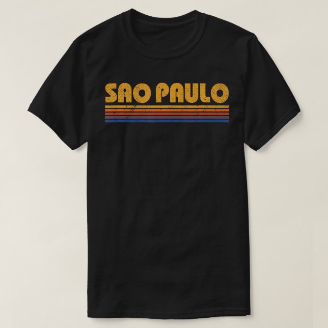 Retro Sao Paulo Brazil  T-Shirt (Design Front)