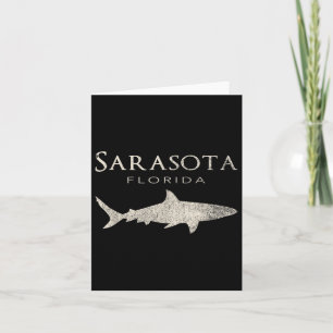 Retro Sarasota Fl Shark Card