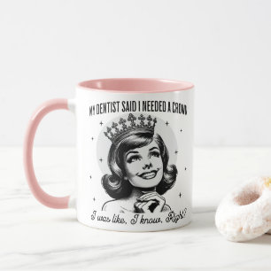 Retro Sarcastic Mug - Crown