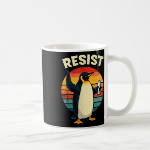 Retro Sarcastic Penguins Resist Tariffs  Coffee Mug