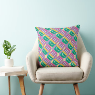 Retro Sardine Can Illustration Home Decor Throw Pillow