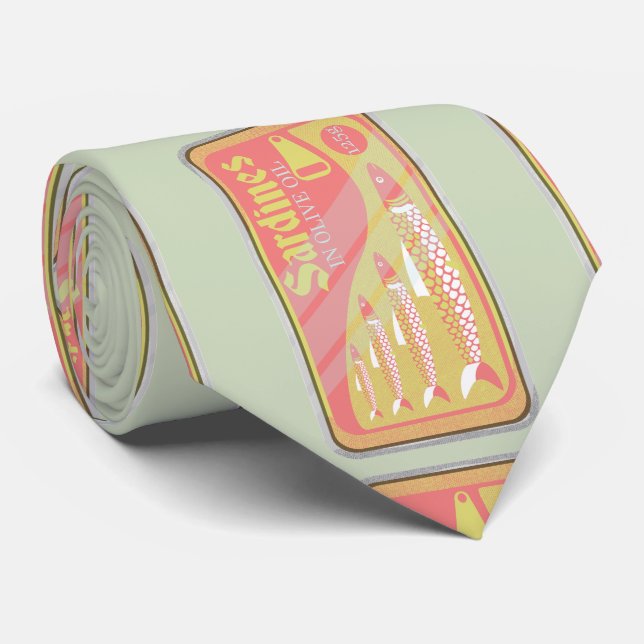 Retro Sardines Poster Tie (Rolled)