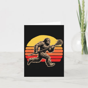 Retro Sasquatch Lax Bigfoot Lacrosse Vintage Vibe  Card