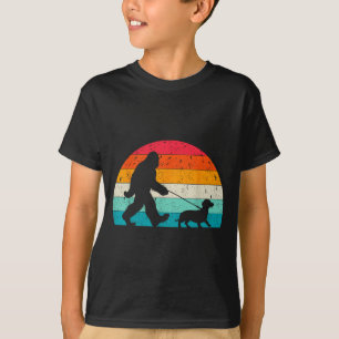 Retro Sasquatch Lover Doxie Wiener Dog Walker Bigf T-Shirt