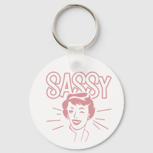 Retro Sassy Attitude Keychain