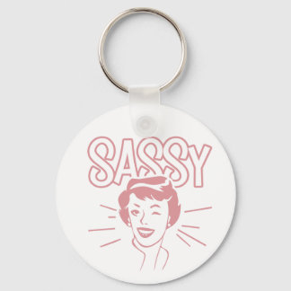 Retro Sassy Attitude Keychain