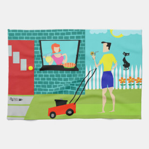 Retro Saturday Morning Kitchen Towel