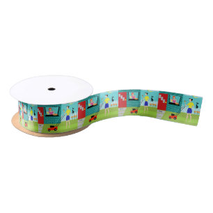 Retro Saturday Morning Ribbon Satin Ribbon
