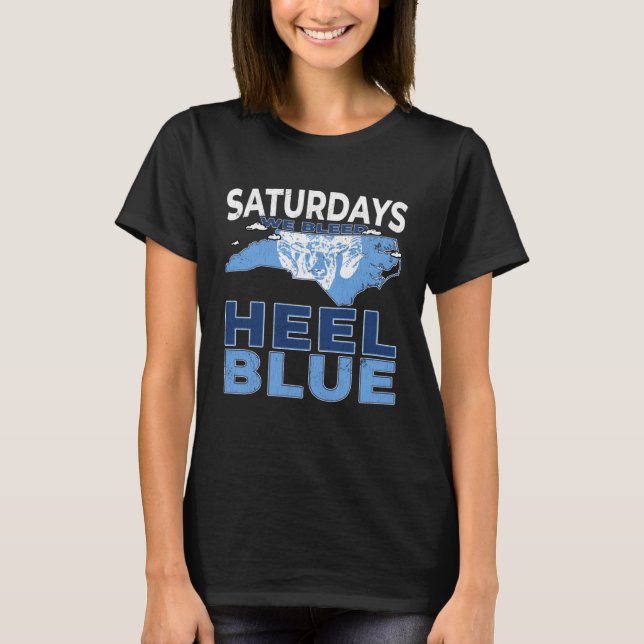 Retro Saturdays We Bleed Heel Blue State of North  T-Shirt (Front)