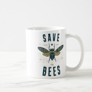 Retro Save The Bees Apiary Shirt Bee Beekeeper Ear Coffee Mug
