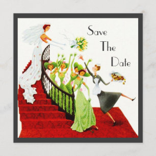 Retro SAVE THE DATE ANNOUNCEMENT EZ to Customize