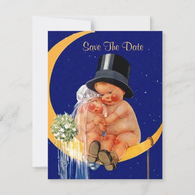 Retro SAVE THE DATE ANNOUNCEMENT EZ to Customize (Front)