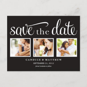 RETRO SAVE THE DATE ANNOUNCEMENT POSTCARD