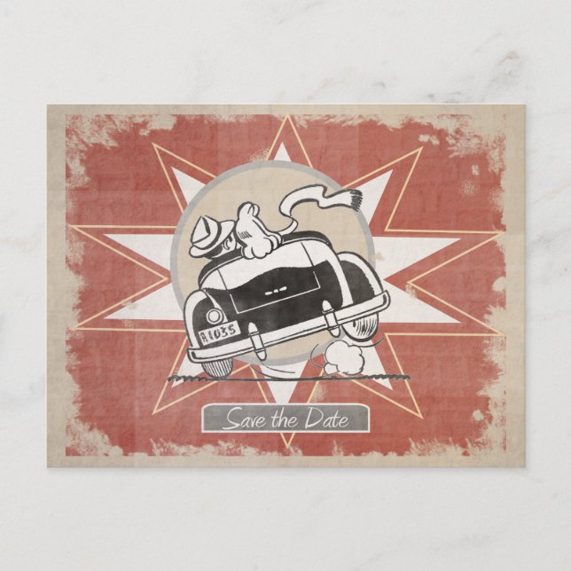 Retro Save the Date Postcards | Fun! (Front)