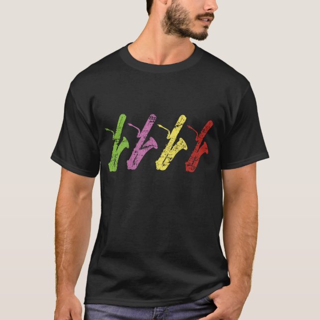 Retro Saxophone Shirt For Bari Saxophonist Gift (Front)