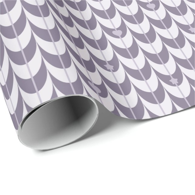 Retro Scallop Geometric Pattern Wrapping Paper (Roll Corner)