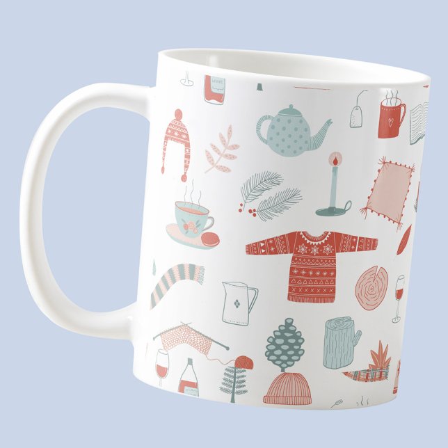 Retro Scandinavian Hygge Coffee Mug (Hygge cosy Scandinavian style coffee mug)