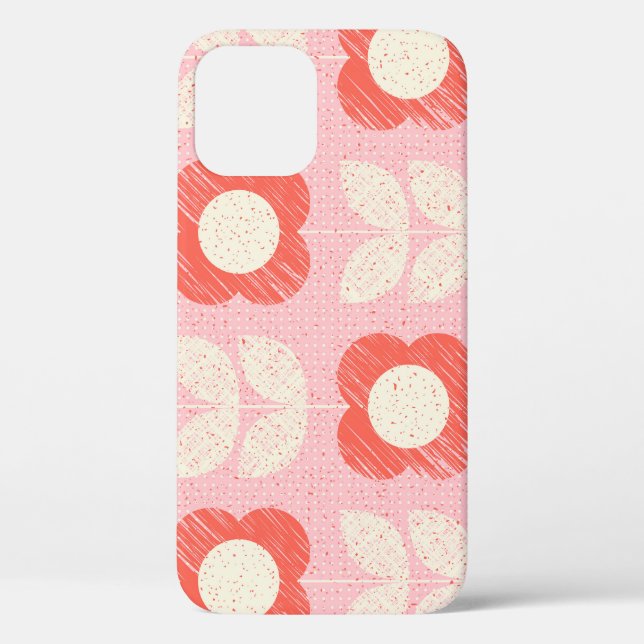 Retro Scandinavian Stylized Floral Seamless Case-Mate iPhone Case (Back)