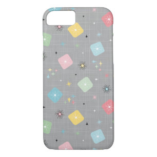 Retro Scattered Atomic Star Explosions Pattern Case-Mate iPhone Case