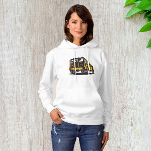 Retro School Bus Vintage Yellow Hoodie