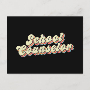 Retro School Counsellor Counseling Teacher Holiday Postcard
