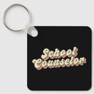  Retro School Counsellor Counseling Teacher Keychain