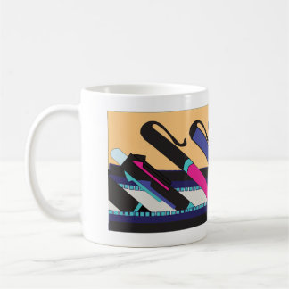 retro school pencil case design coffee mug