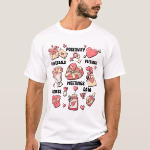 Retro School Psychologist Valentine Mental Health T-Shirt