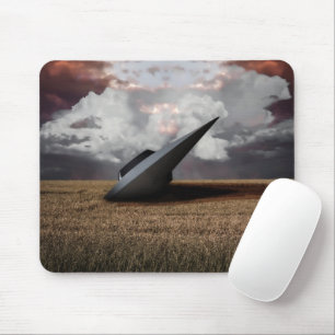 Retro Sci - fi. Crashed UFO Mouse Pad