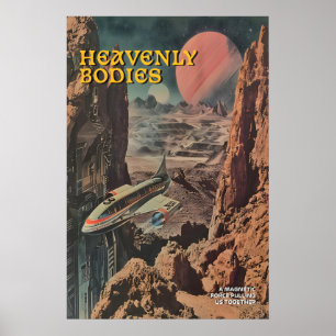 Retro Sci-Fi Space Exploration Art Print Vintage