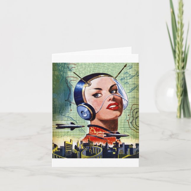 Retro Science Fiction Note Cards (Front)