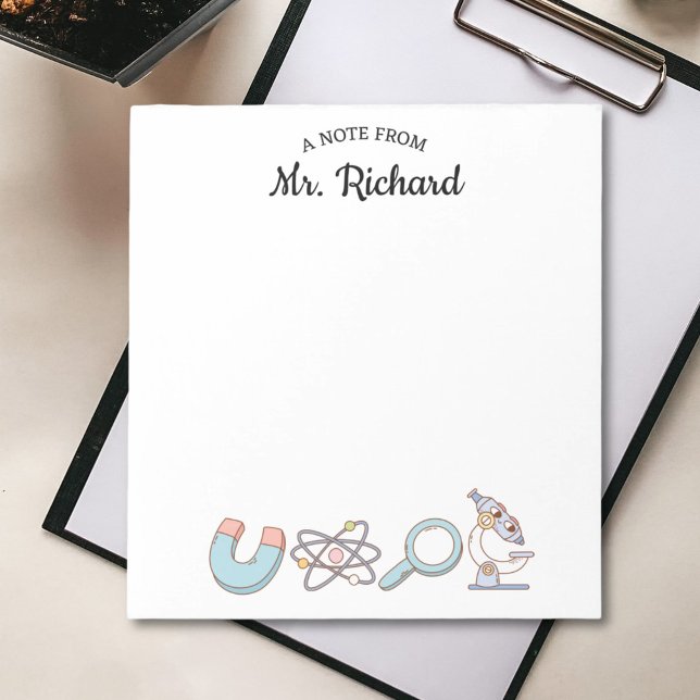 Retro Science Supplies Science Teacher Gift Notepad (Creator Uploaded)