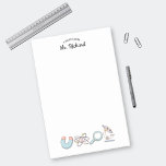 Retro Science Supplies Science Teacher Gift Post-it Notes<br><div class="desc">These Retro Science Supplies Post-it Notes are the perfect gift for your favourite science teacher! Personalized with their name,  these sticky notes will help them stay organized and inspired in the classroom.</div>