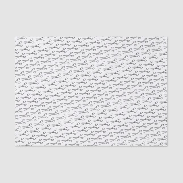 Retro Scissors Pattern - Minimal Hairsalon Tissue Paper (Front)