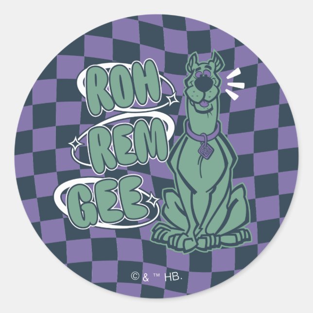 Retro Scooby "OMG" Classic Round Sticker (Front)