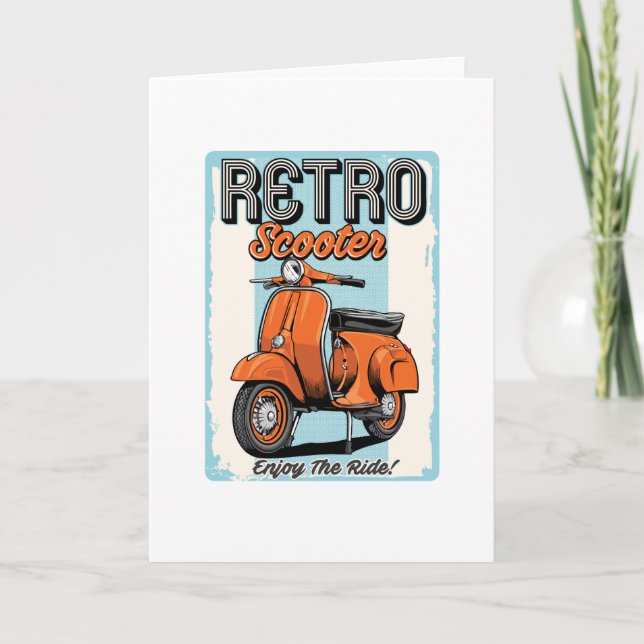 Retro Scooter Card (Front)