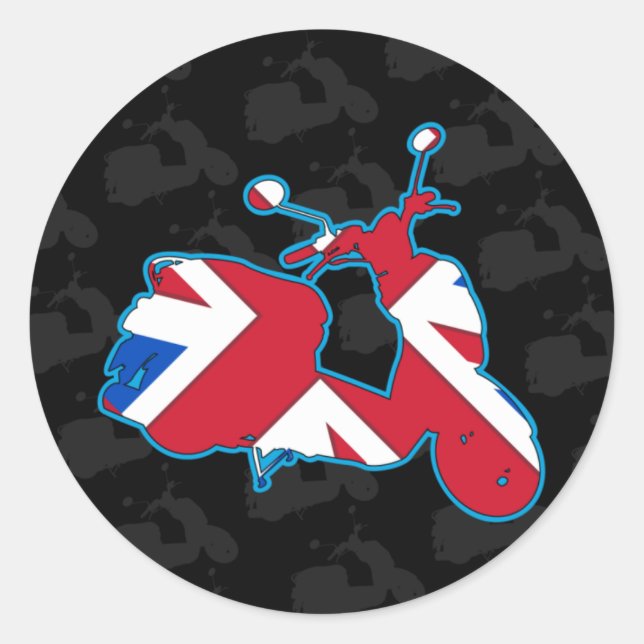 Retro Scooter Mod Sticker (Front)