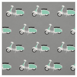 Retro Scooter Printed Fabric by Rupert & Poppy