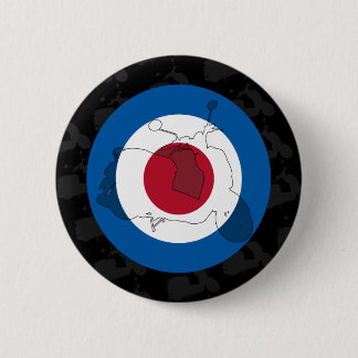 Retro Scooter Silhouette Badge 2 Inch Round Button