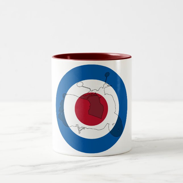Retro Scooter Silhouette Mug (Center)