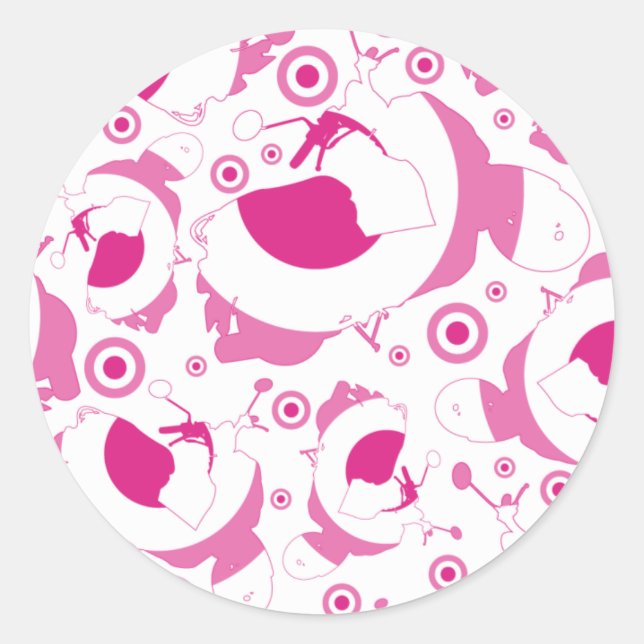 Retro Scooter Silhouette Sticker (Front)