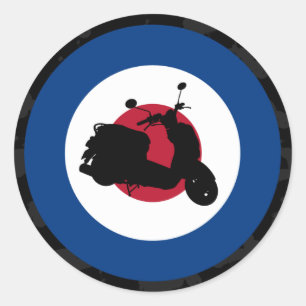 Retro Scooter Silhouette Sticker
