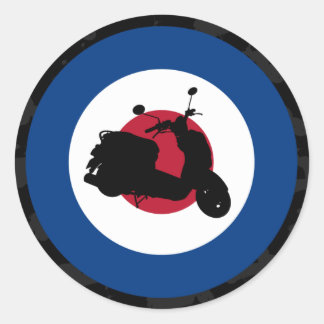 Retro Scooter Silhouette Sticker