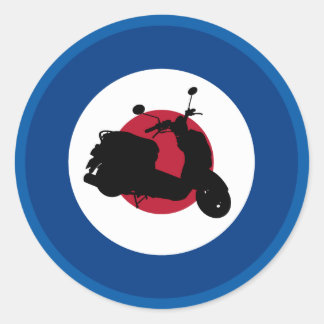 Retro Scooter Silhouette Sticker