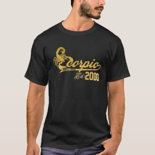 Retro Scorpio 2000-21 Yrs Old Bday 21St Birthday T-Shirt